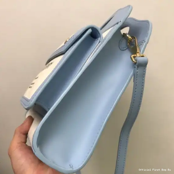 Official FirstBag Ru and Two-tone Pocket Canvas BURBERRY Mini Leather Bag 0503